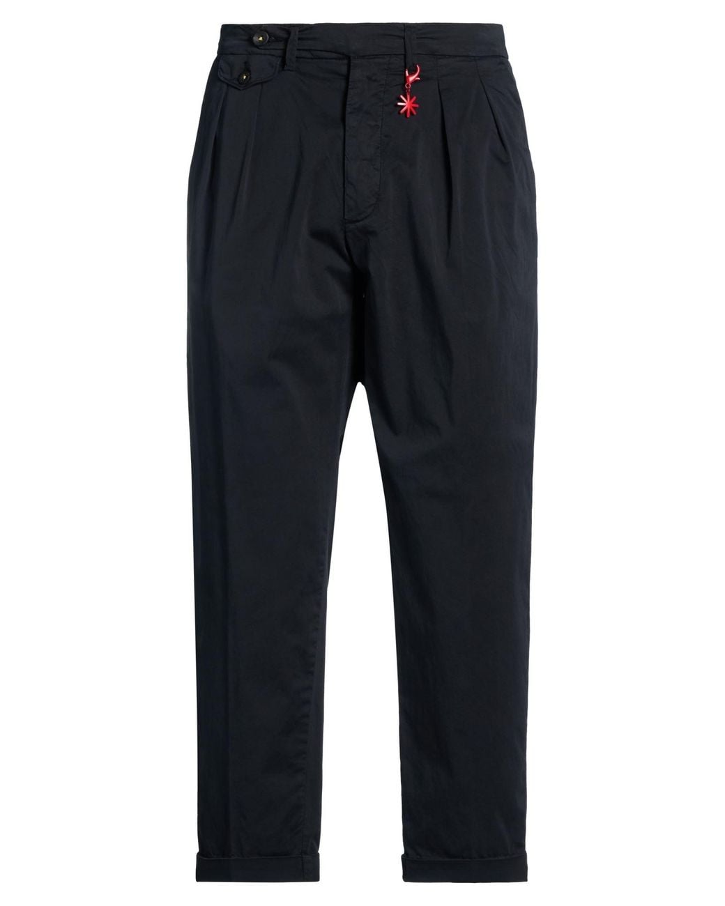 Manuel Ritz Blue Midnight Pants Cotton, Elastane for men