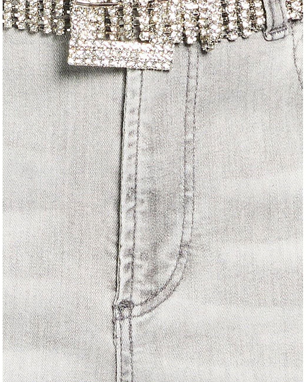 Liu Jo Gray Pants Cotton, Elastane