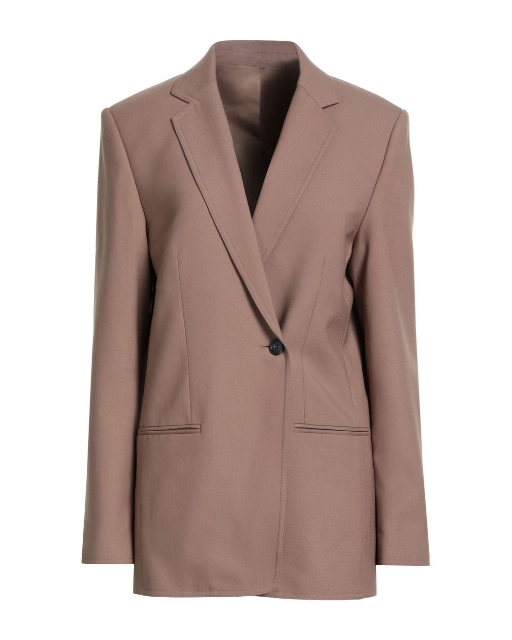 Helmut Lang Brown Blazer Polyester, Virgin Wool, Elastane