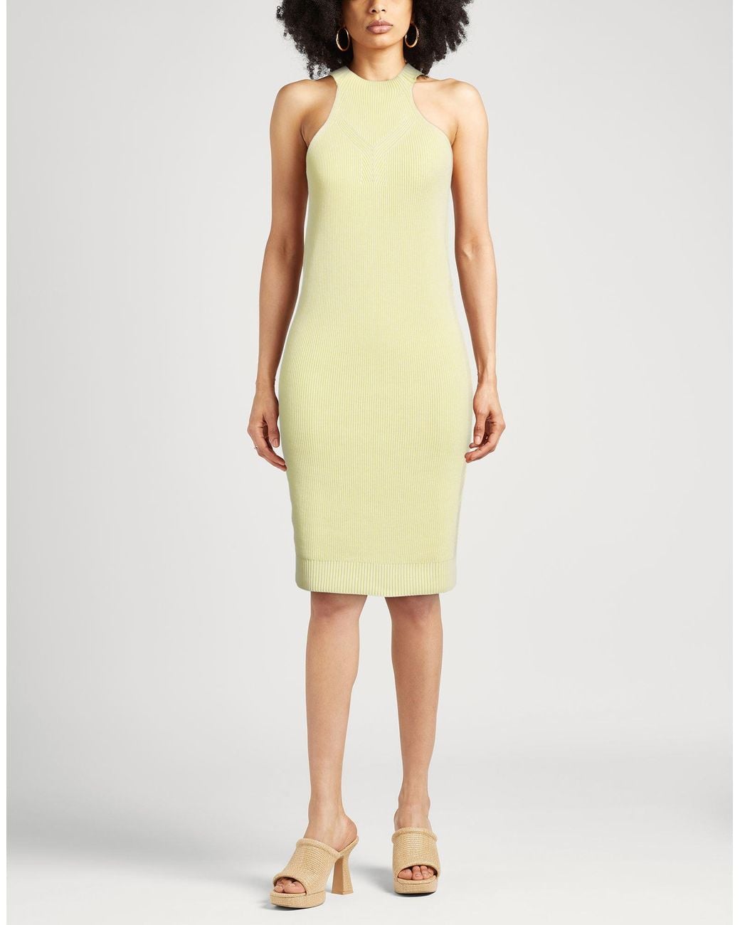 Iceberg Yellow Mini Dress Cotton