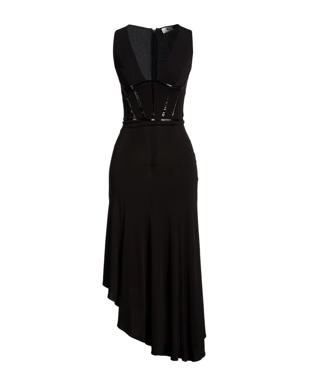 Elisabetta Franchi Black Midi Dress Viscose