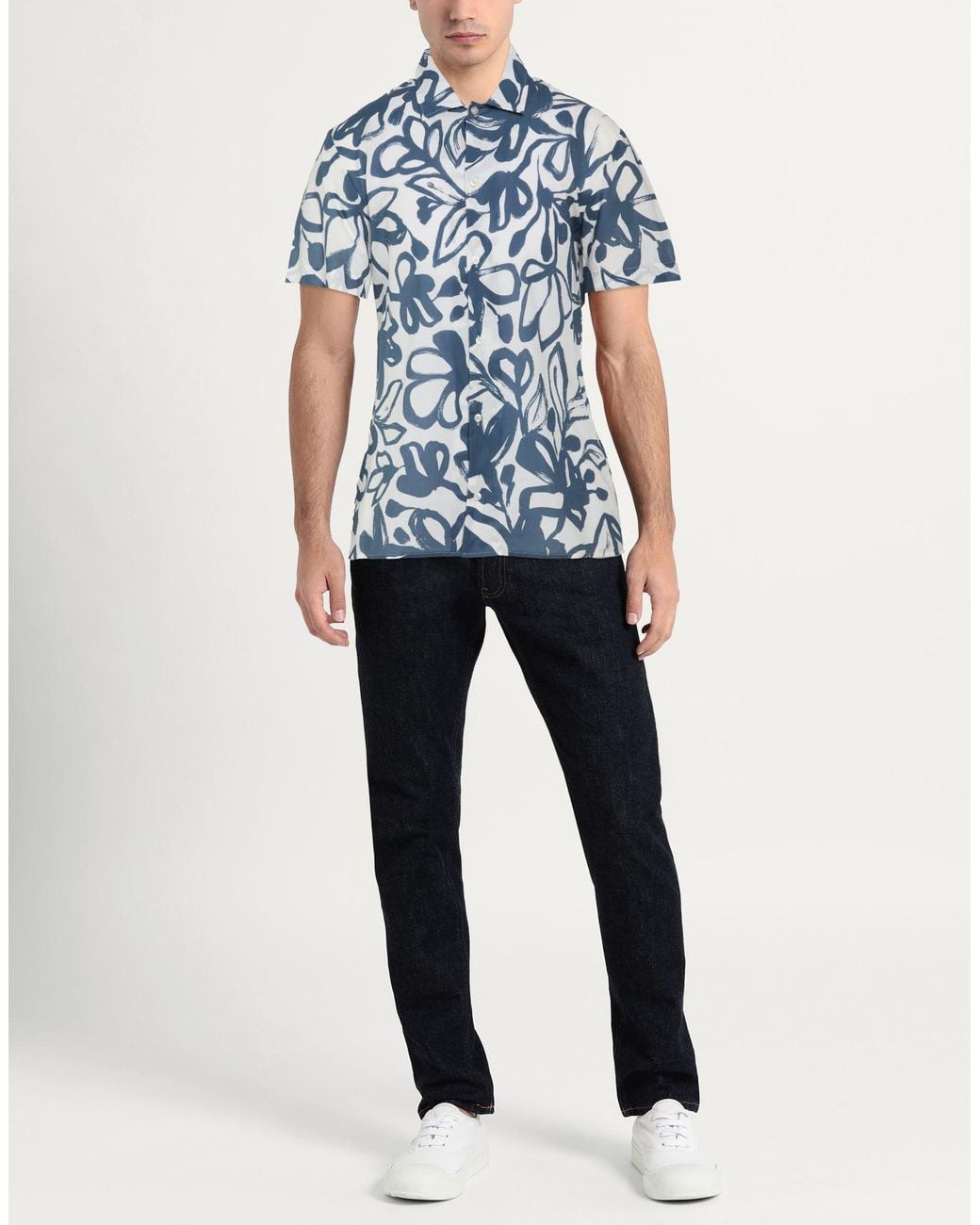 Baldessarini Blue Slate Shirt Cotton for men