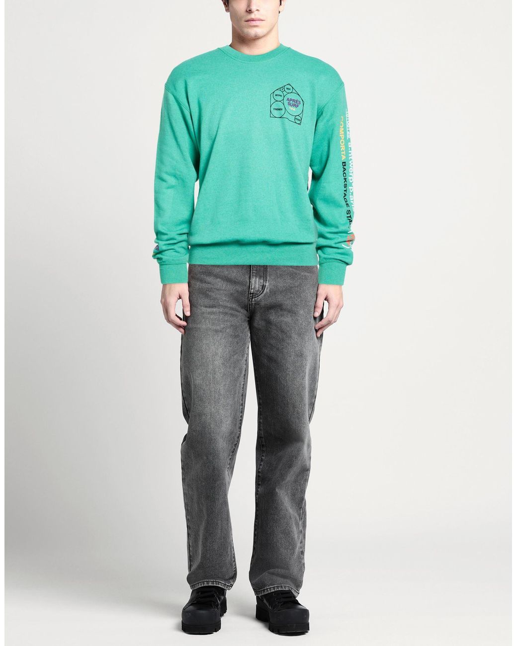 APRÈS SURF Green Sweatshirts for men