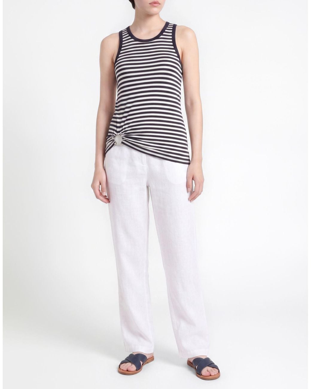 Rabanne Black Tank Top Cotton, Elastane