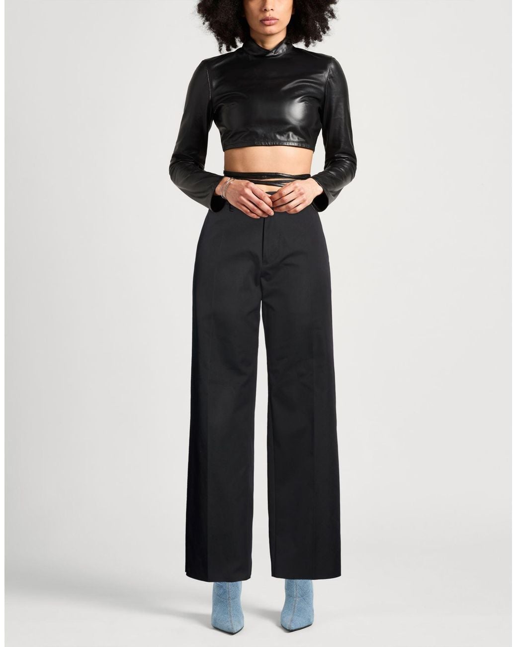 DSquared² Blue Pants Cotton, Polyamide