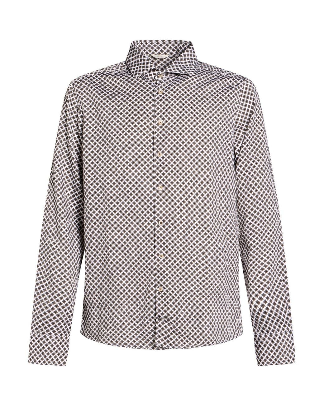 Stenstroms Gray Military Shirt Cotton for men