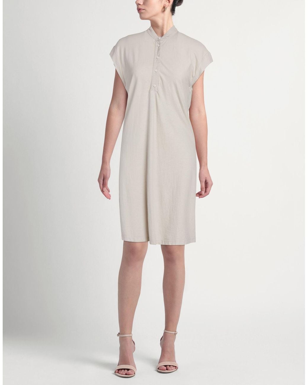 European Culture White Light Mini Dress Cotton