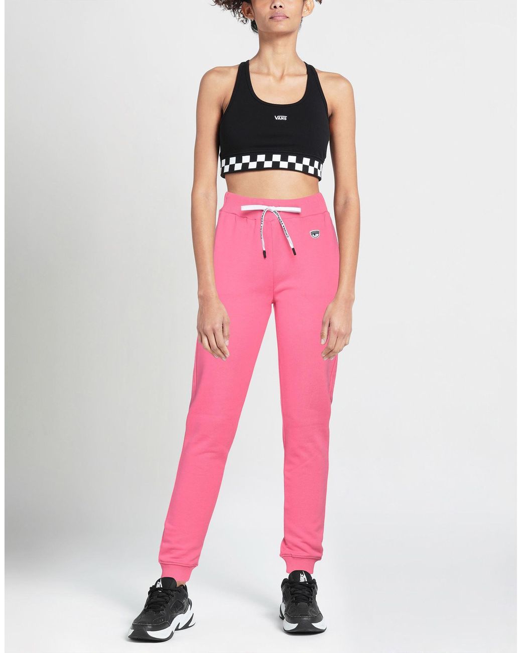 Chiara Ferragni Pink Pants Cotton
