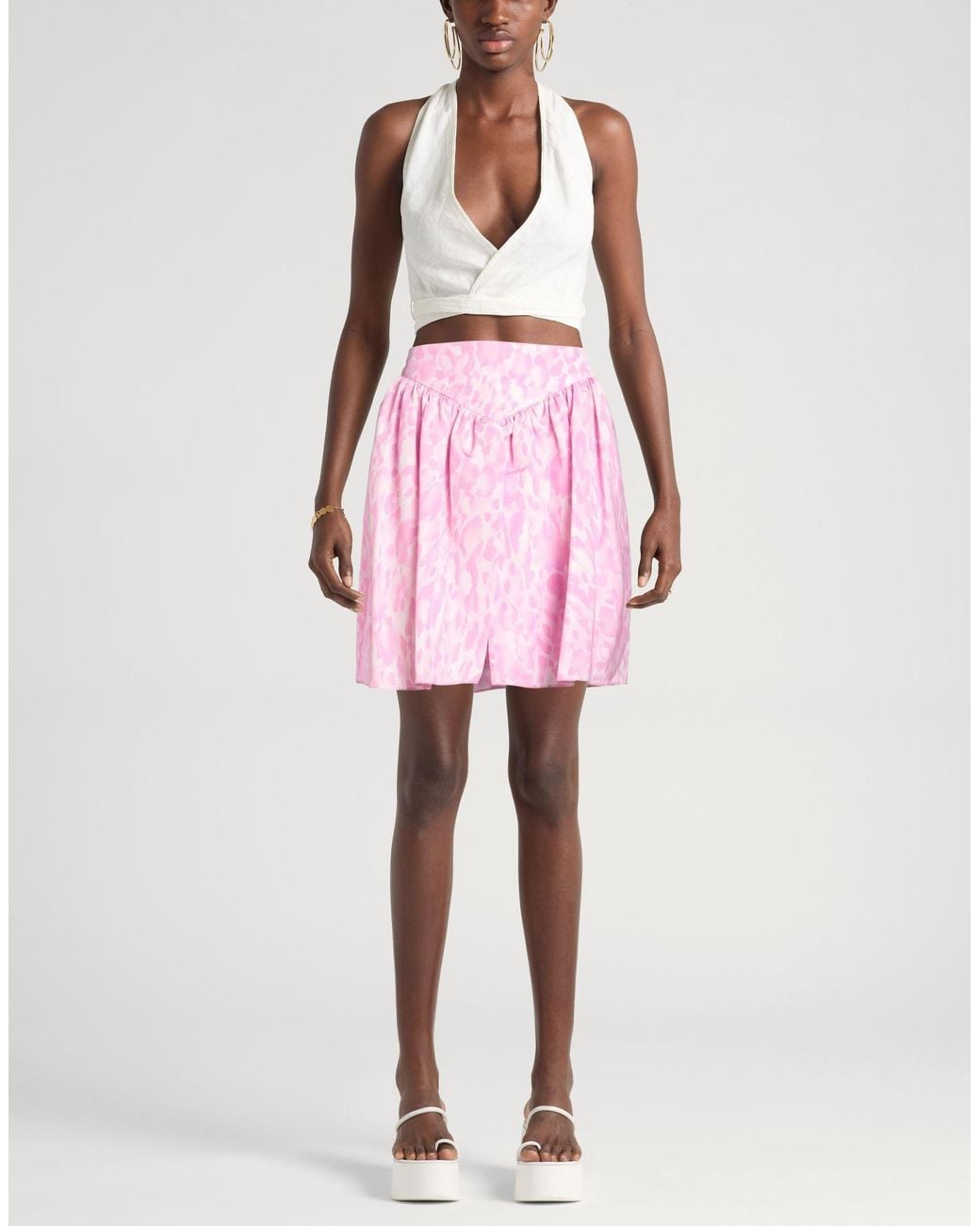Pinko Pink Mini Skirt Polyester