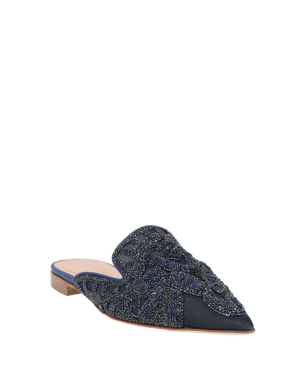 Alberta Ferretti Blue Mules & Clogs Textile Fibers