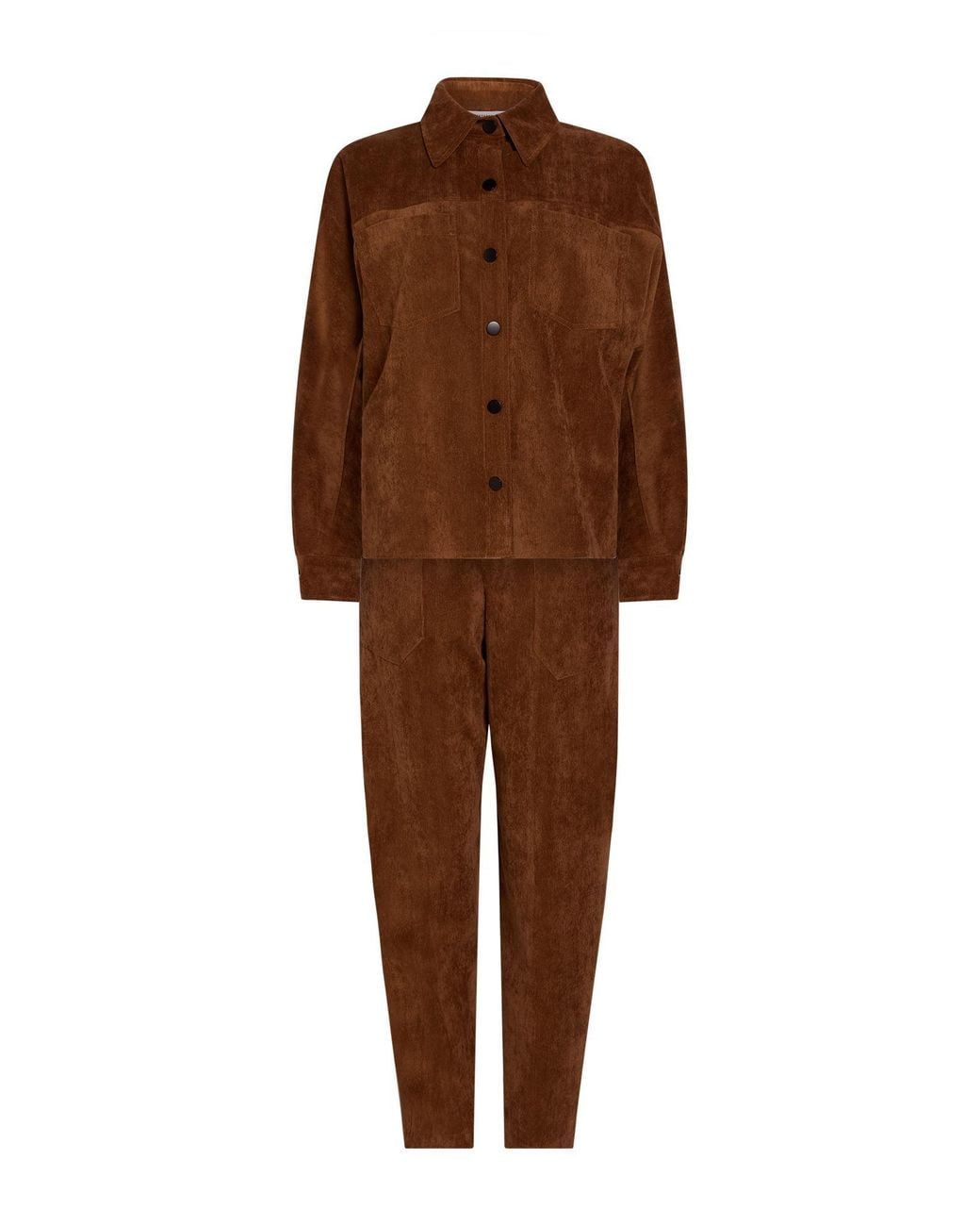 Shirtaporter Brown Co-Ord Polyester, Nylon, Elastane