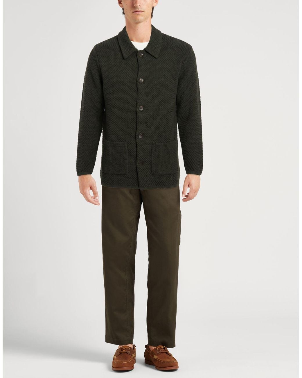Paoloni Green Cardigan for men