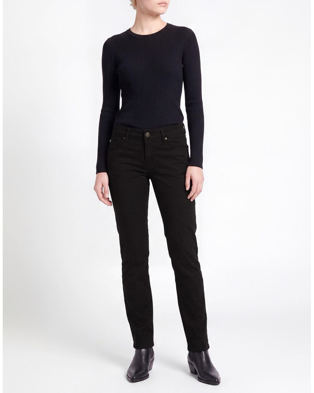 Roy Rogers Black Pants Cotton, Elastane