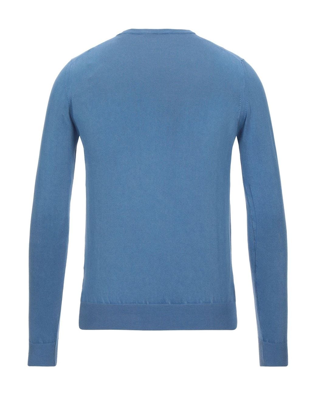 Alpha Studio Blue Pastel Sweater Cotton for men