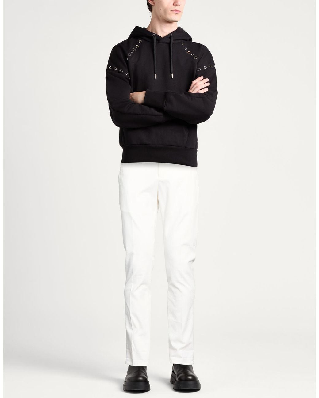 Dondup White Pants Cotton, Elastane for men