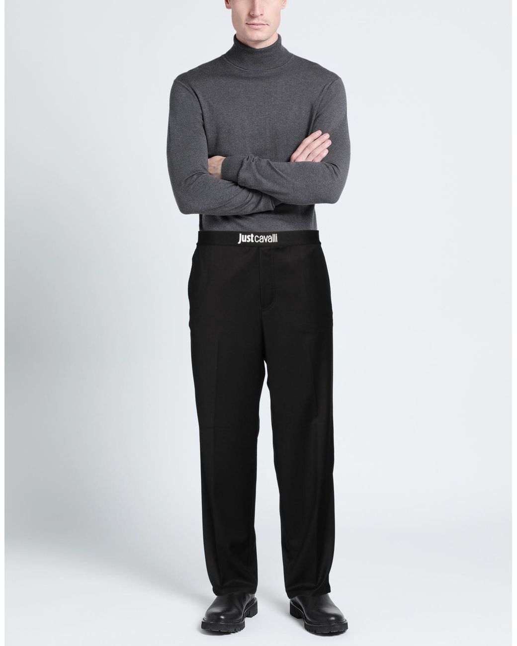 Just Cavalli Black Trouser for men