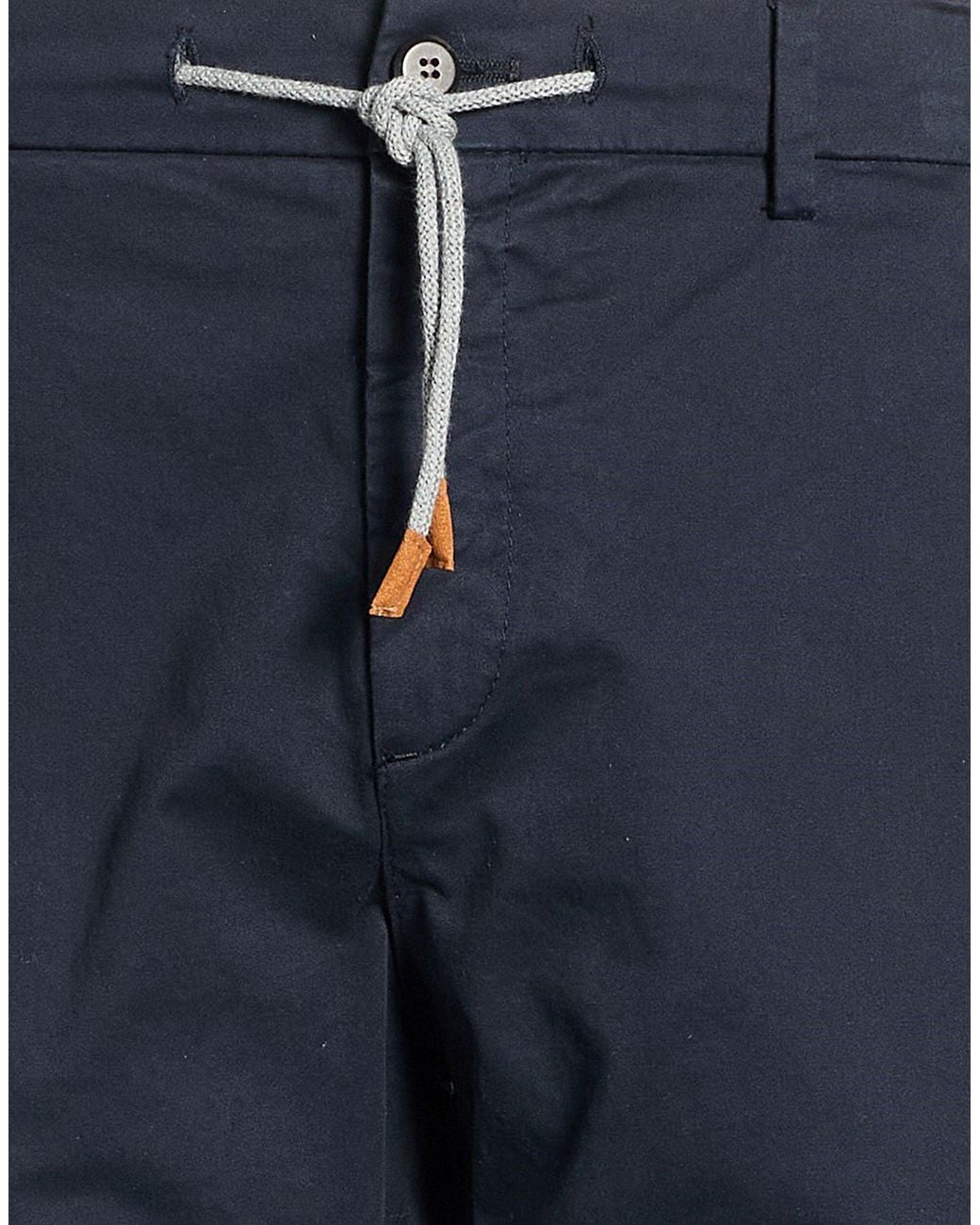 Eleventy Blue Pants Cotton, Elastane for men
