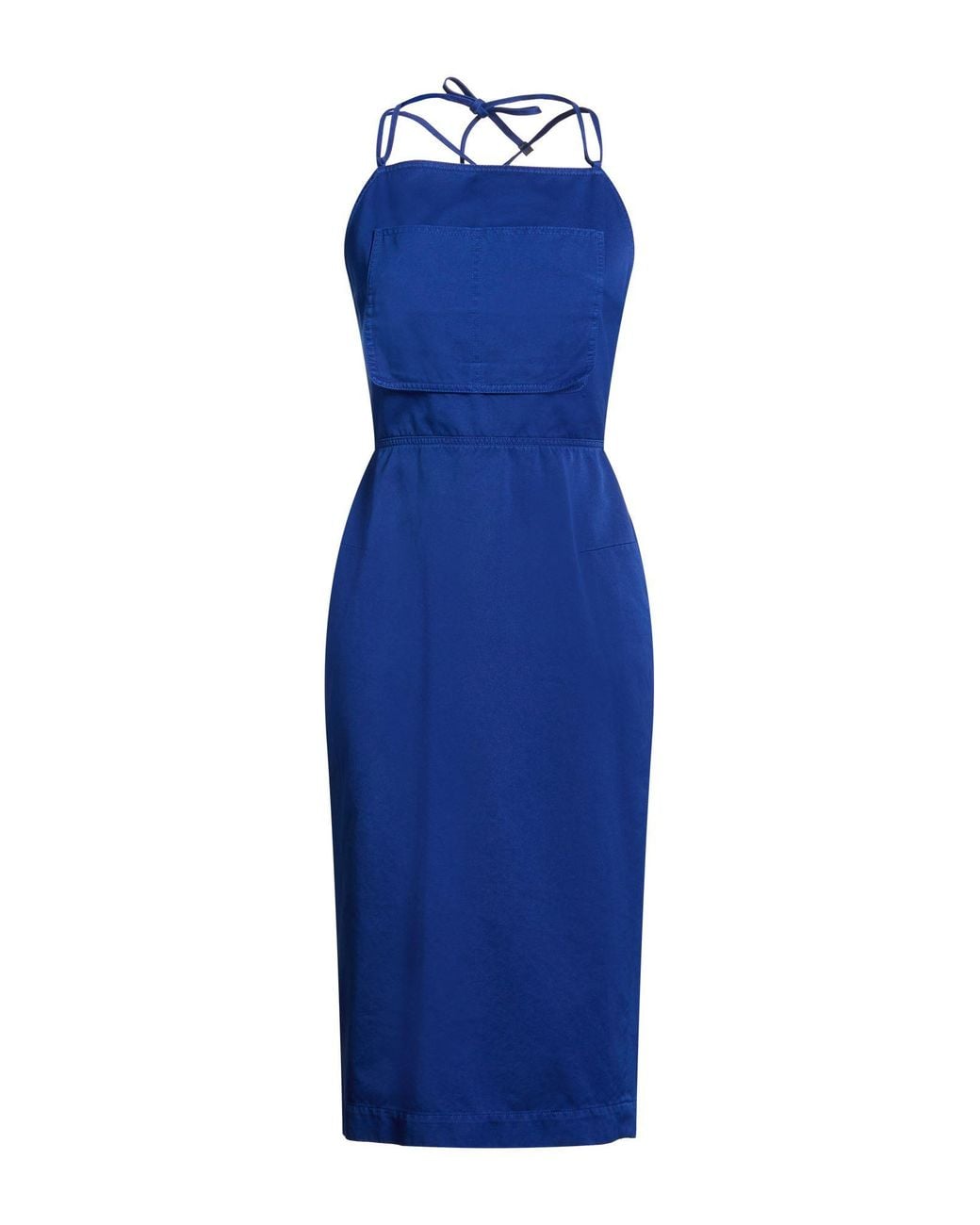 Max Mara Blue Midi Dress Cotton