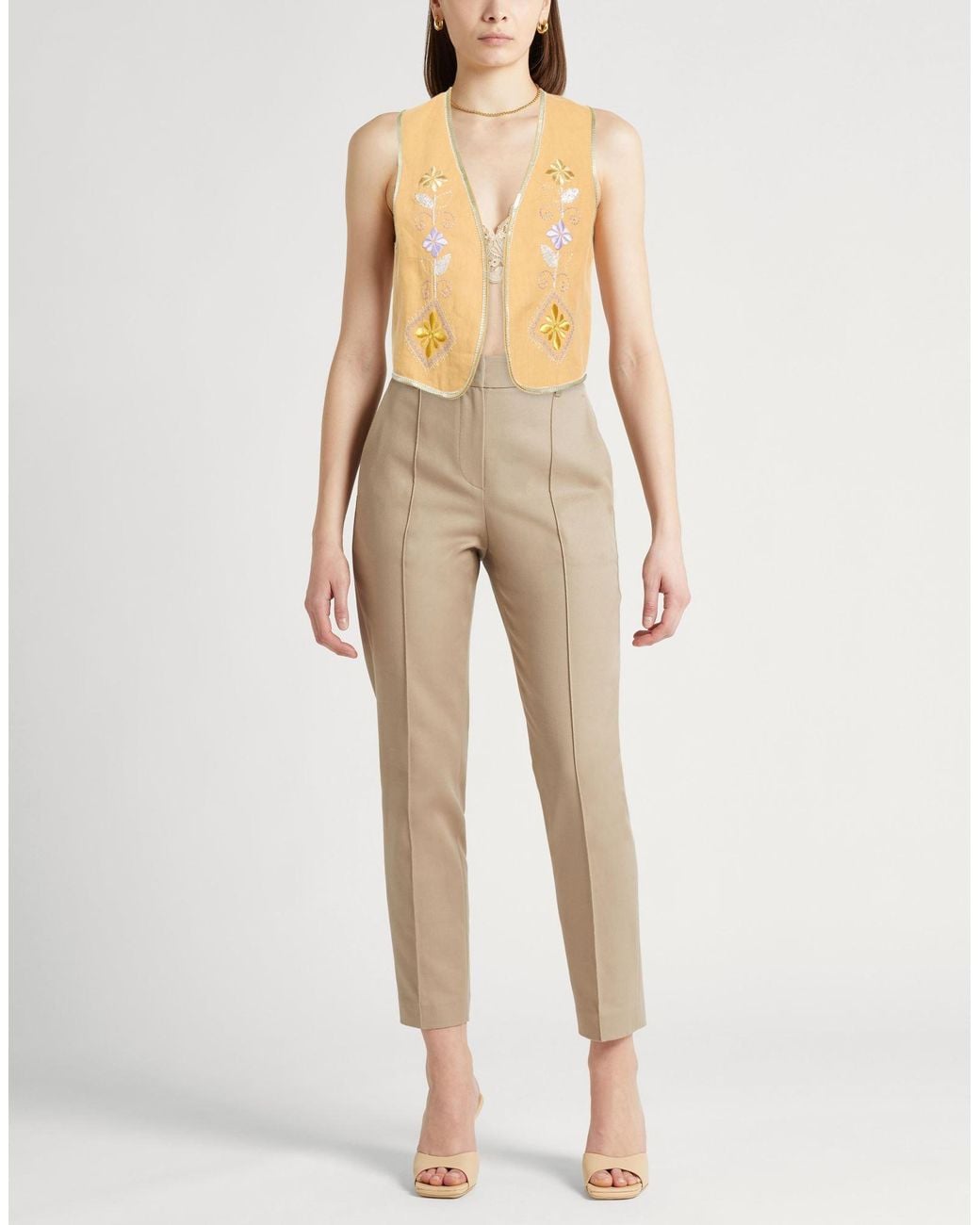 Forte_forte Yellow Tailored Vest Linen, Cupro