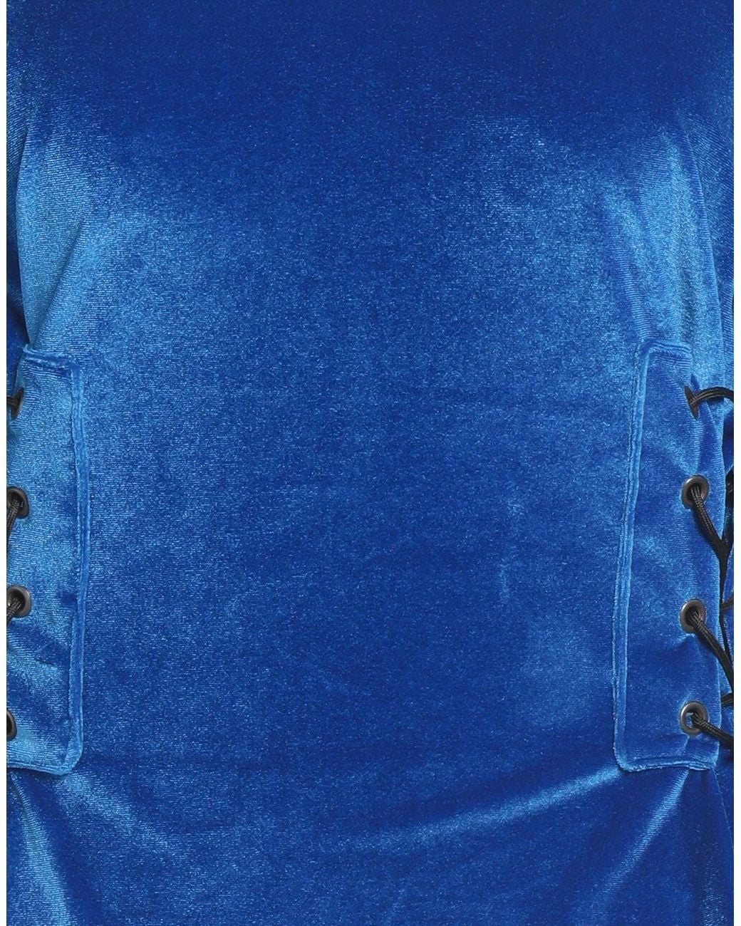 Gaelle Paris Blue Bright Sweatshirt Polyester, Elastane