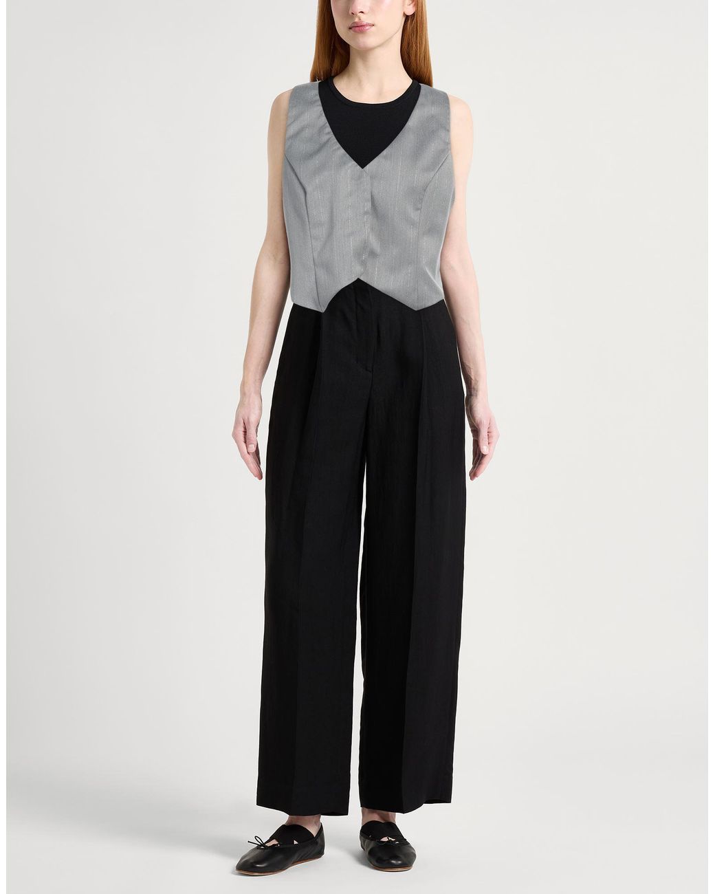 Cristinaeffe Gray Tailored Vest Polyester, Viscose, Elastane