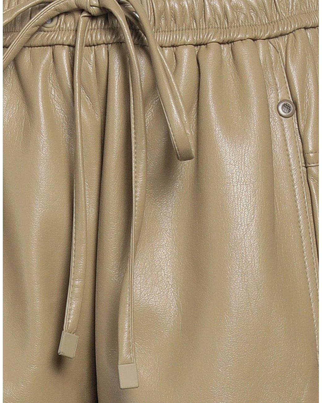 Low Classic Natural Khaki Pants Polyester, Polyurethane