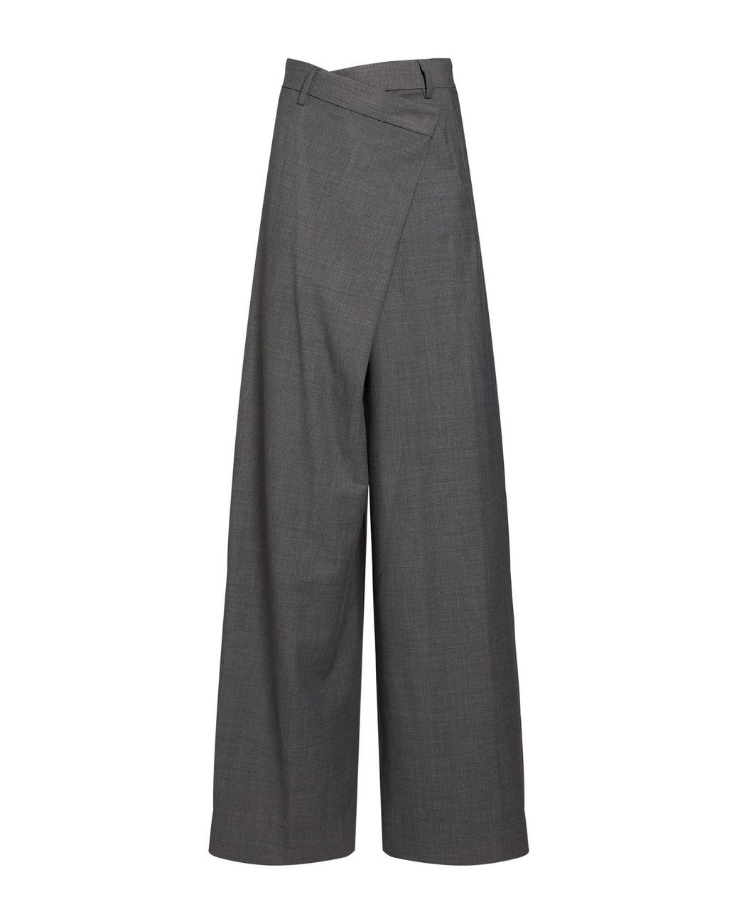 White Sand Gray Pants Wool, Polyester, Elastane