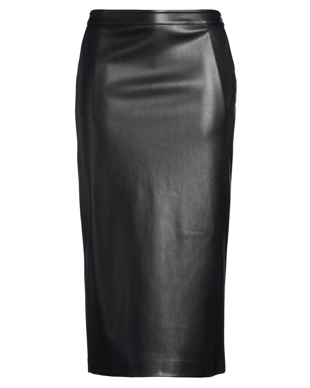 Alpha Studio Black Midi Skirt Polyester, Resin