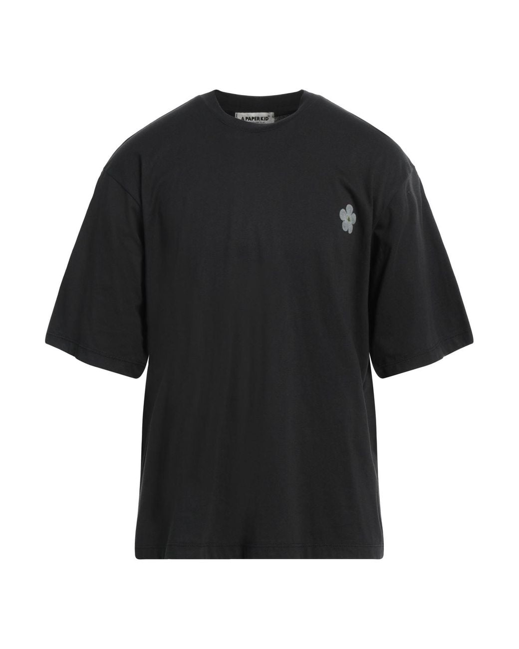A PAPER KID Black T-Shirt Cotton for men