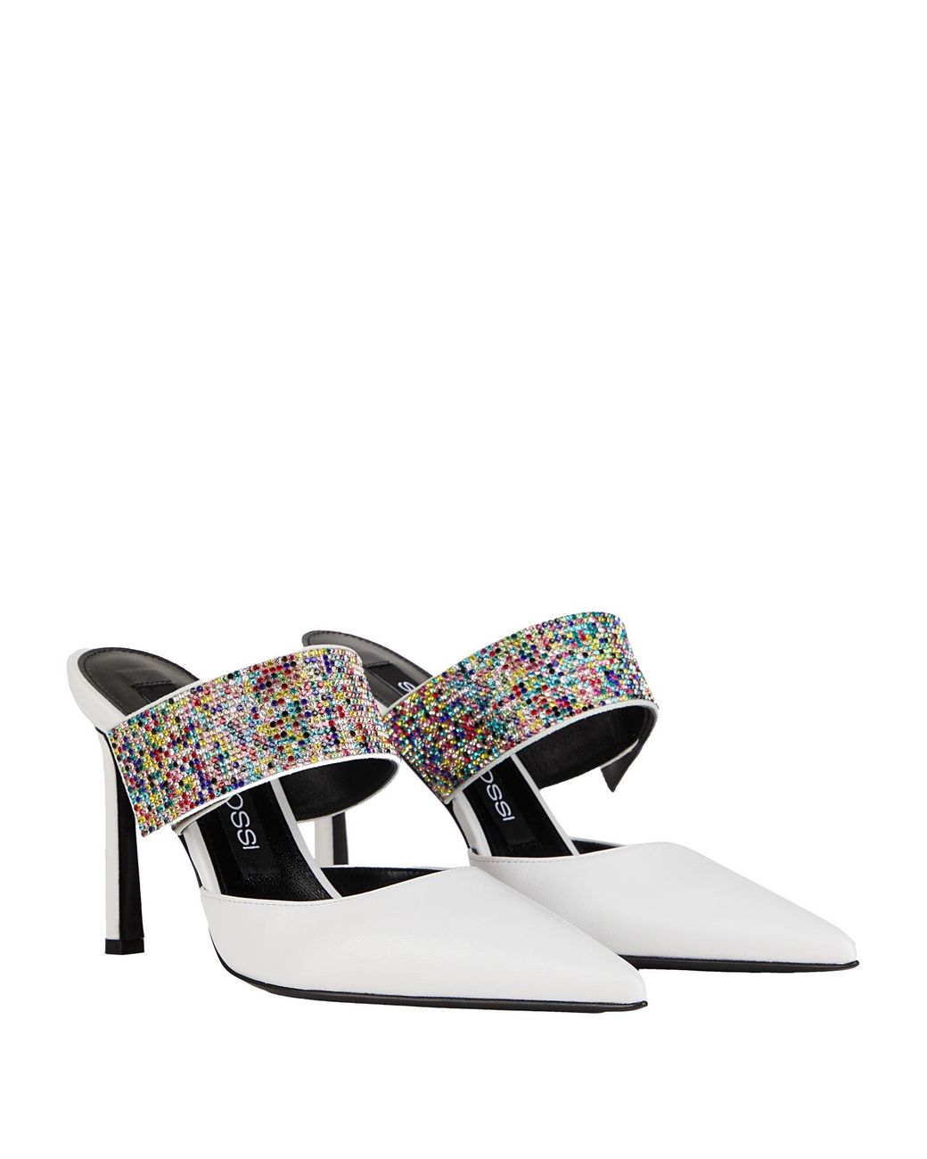 Sergio Rossi White Mules & Clogs Leather