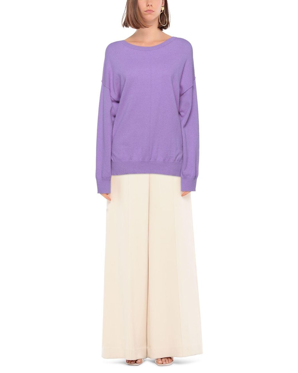N.O.W. ANDREA ROSATI CASHMERE Purple Sweater