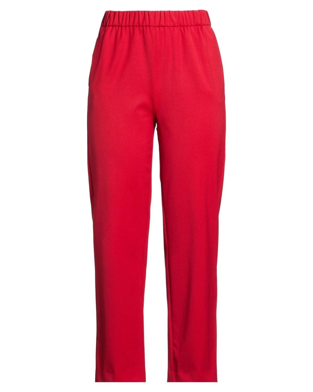 Beatrice B. Red Pants Polyester, Virgin Wool, Elastane