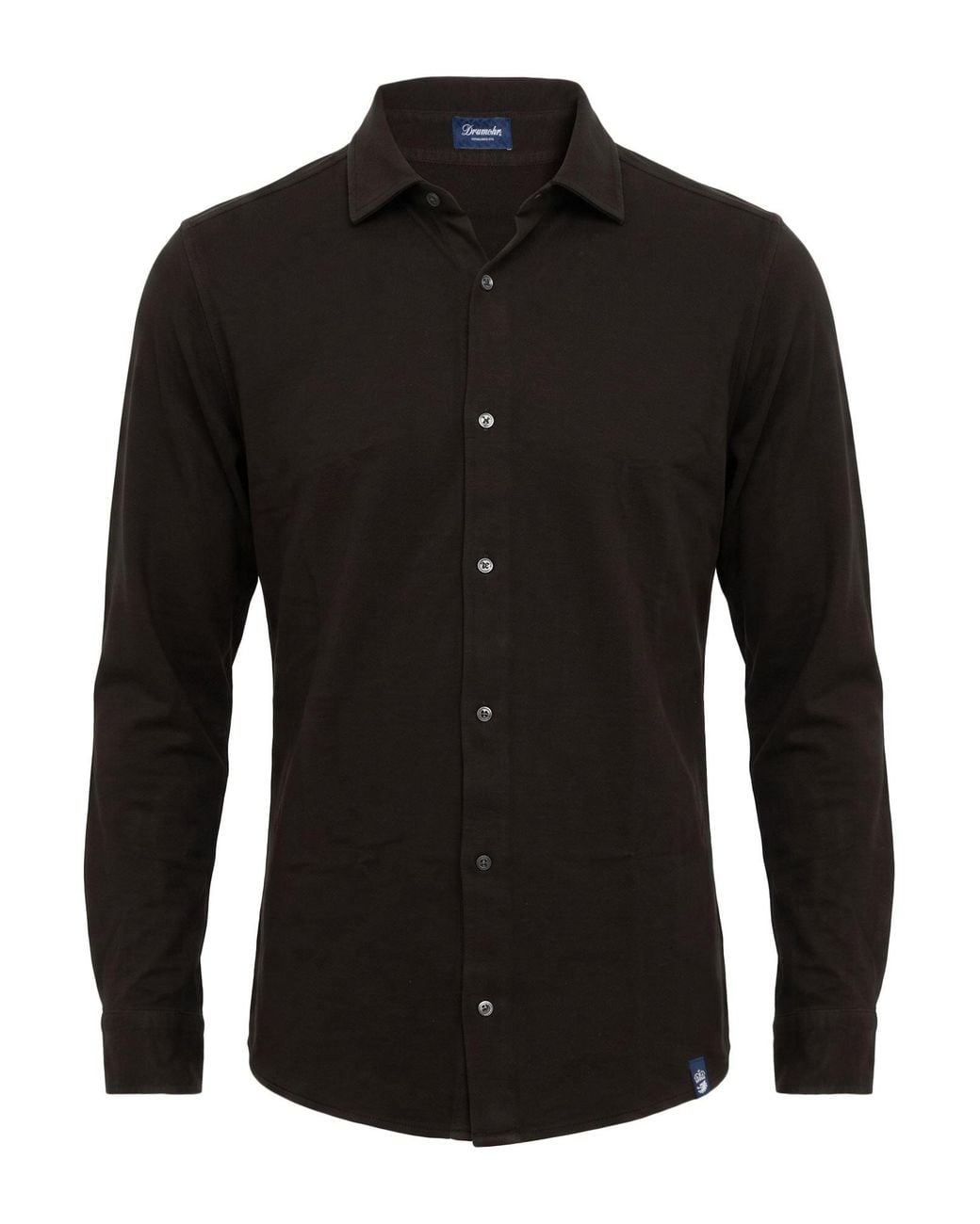Drumohr Black Shirt Cotton for men