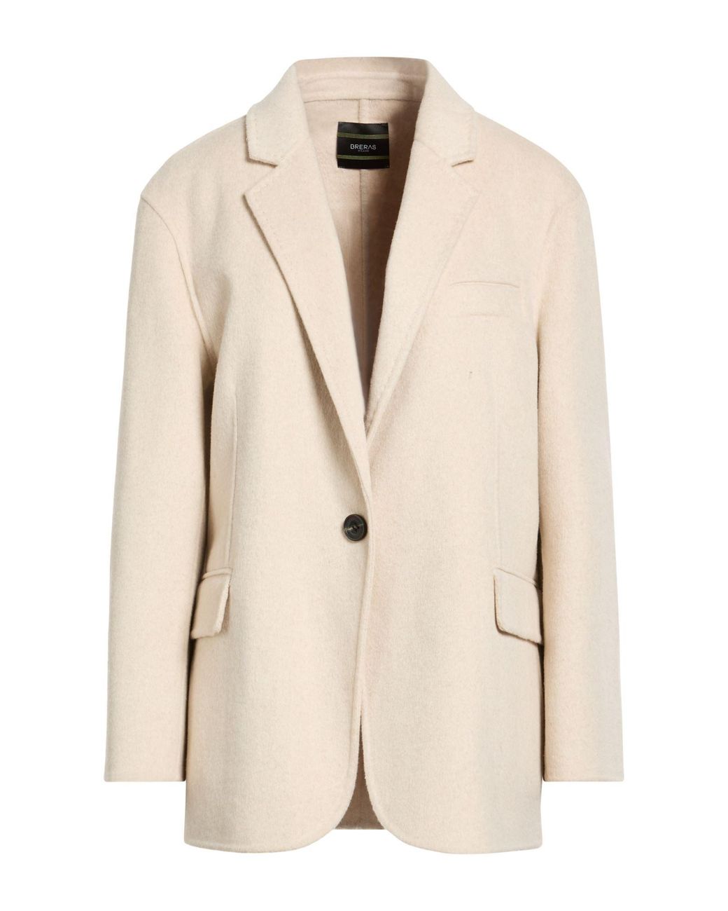 BRERAS Milano Natural Ivory Blazer Wool, Polyester