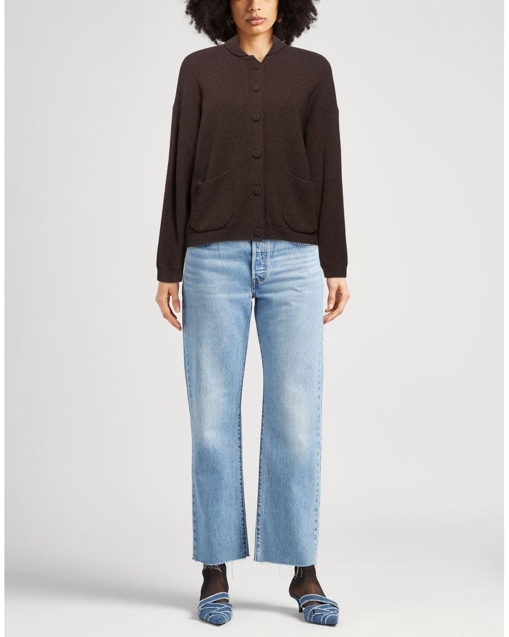 ViCOLO Brown Cardigan Viscose, Polyamide, Wool, Cashmere