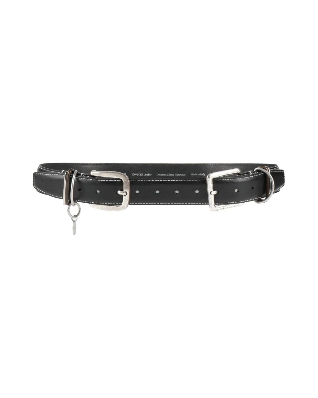 MARINE SERRE Black Belt Calfskin