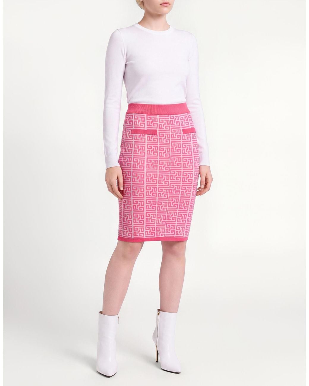 Gaelle Paris Pink Mini Skirt Polyamide, Viscose