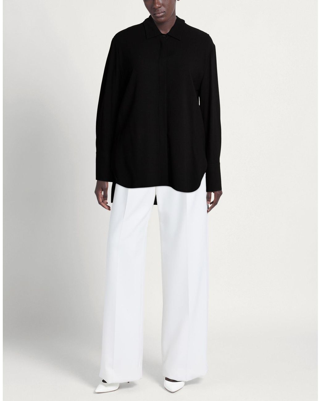 RUE DU BAC Black Shirt Viscose, Wool