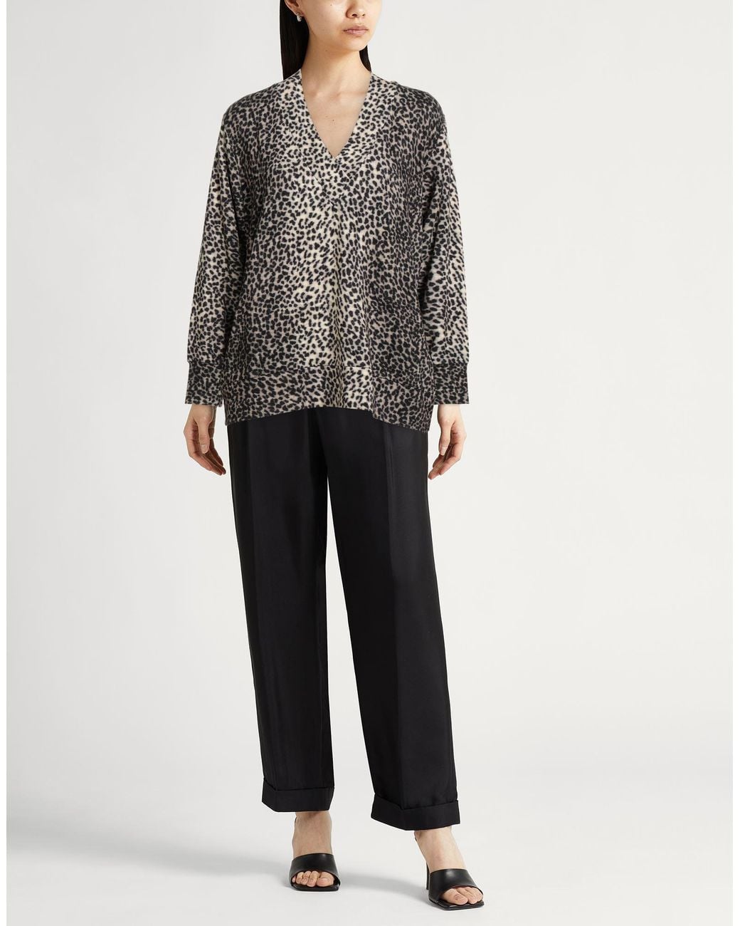 Majestic Filatures Gray Ivory Sweatshirt Viscose, Elastane