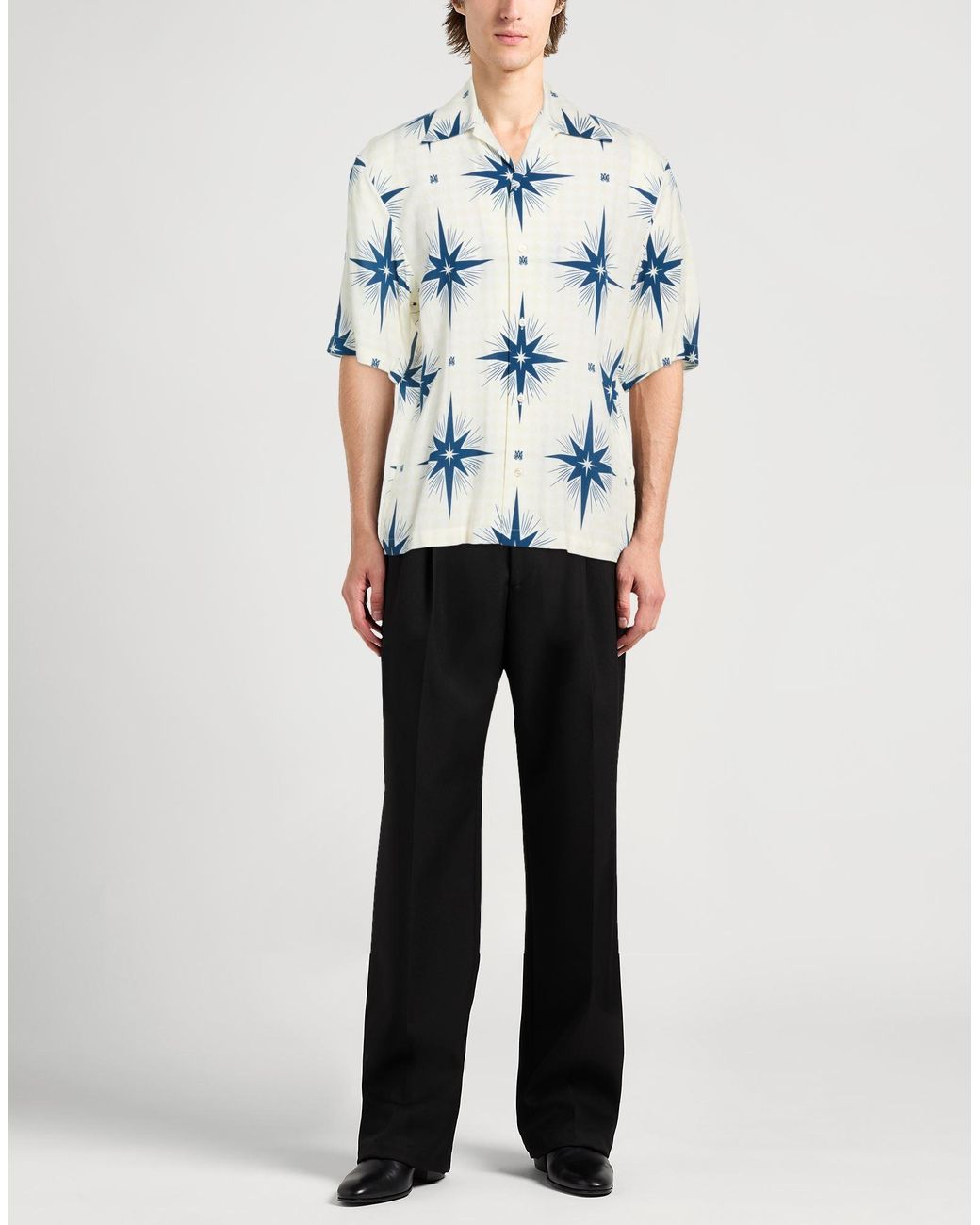 Amiri Blue Shirt Viscose for men