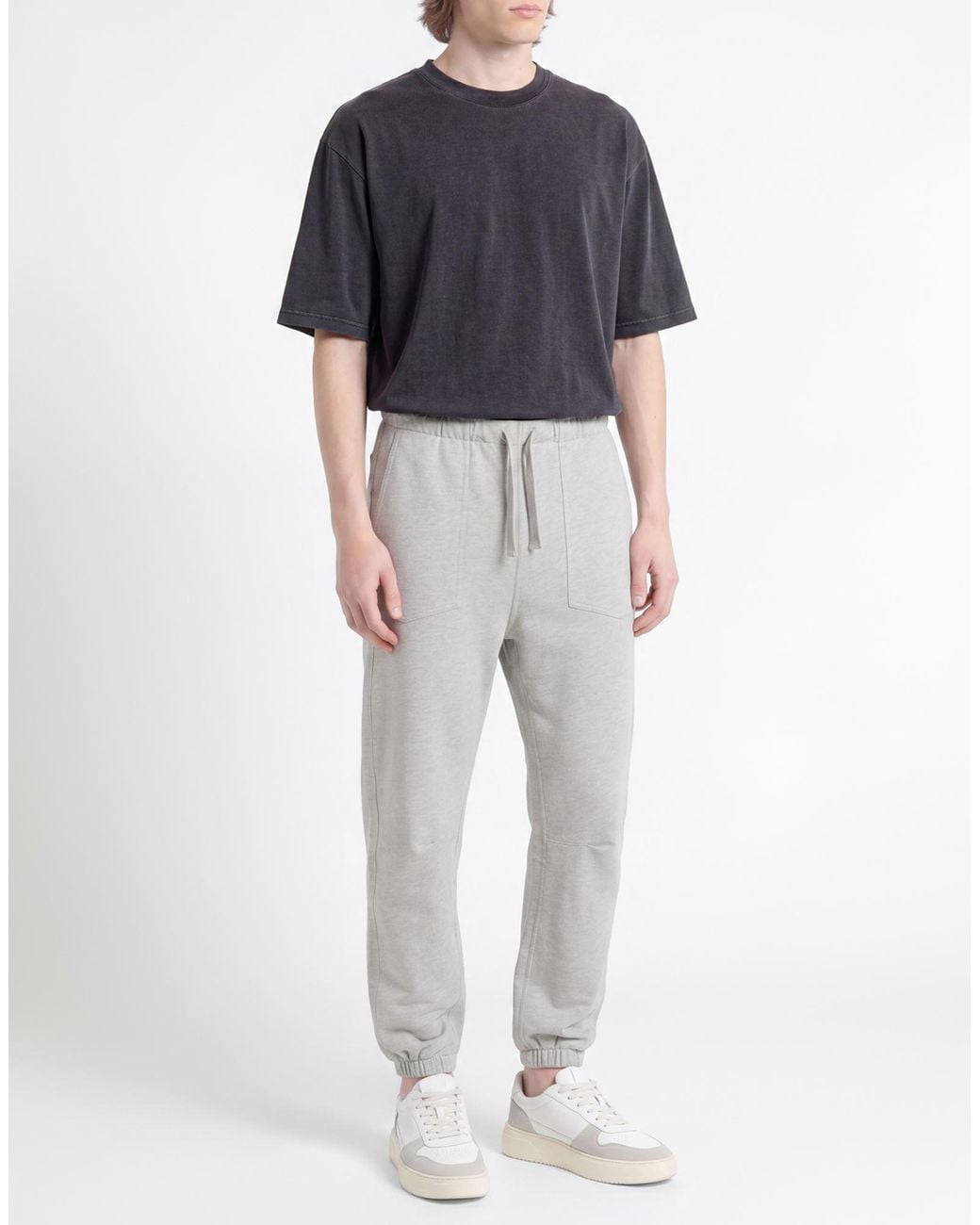 Nili Lotan Gray Light Pants Cotton, Polyester for men