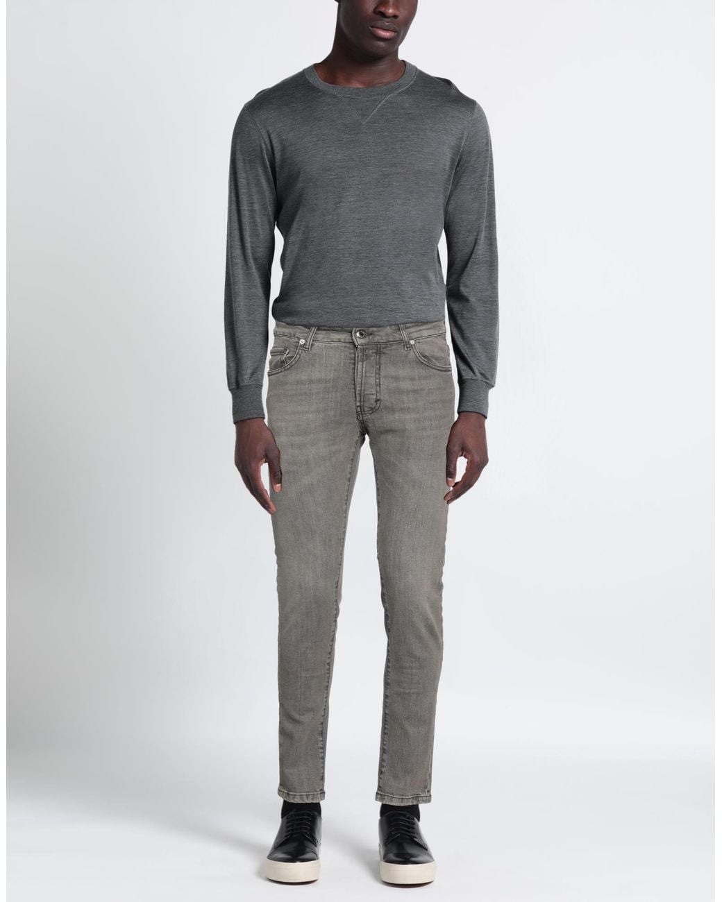 CoSTUME NATIONAL Gray Jeans Cotton, Elastane for men