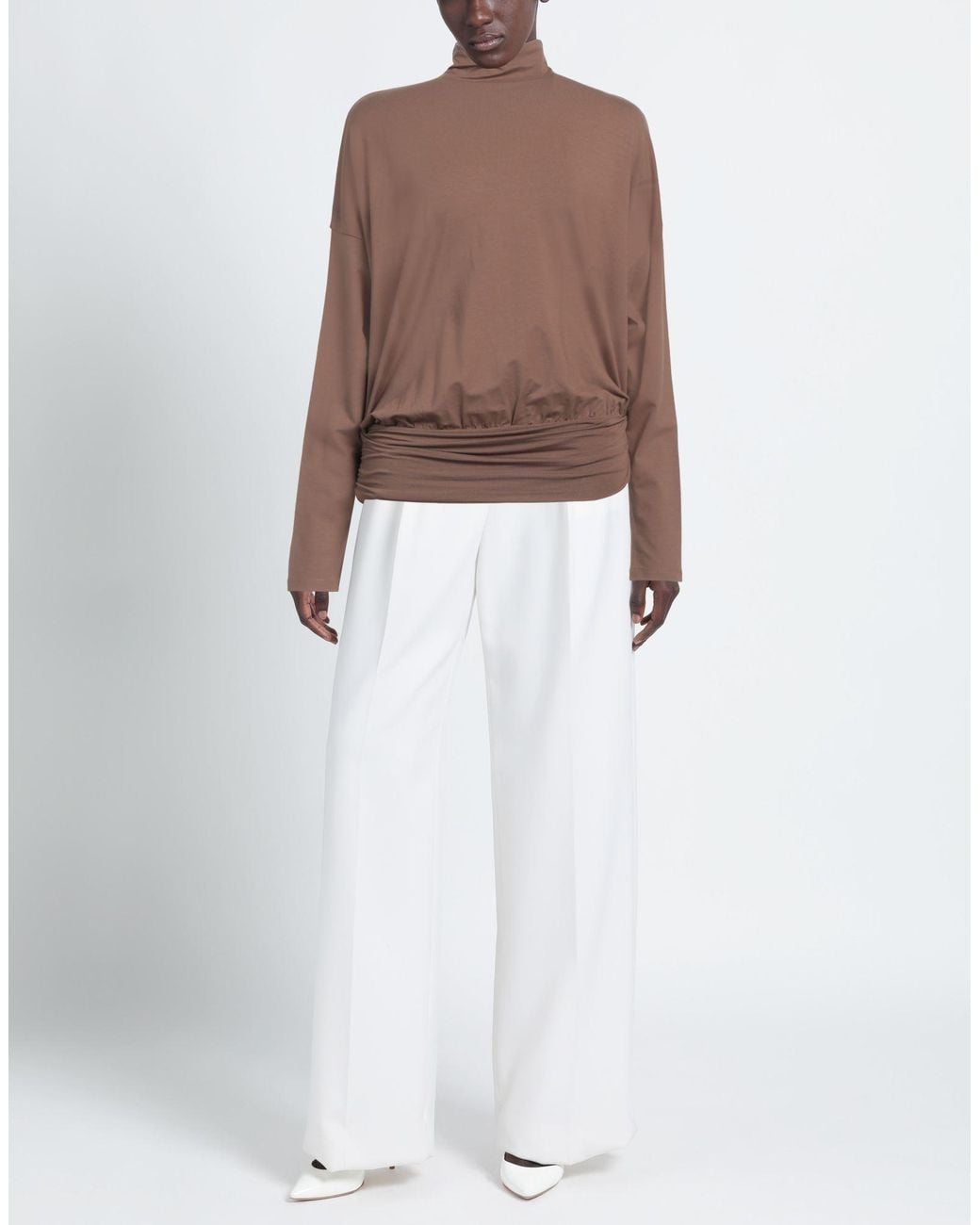 Pinko Brown Top Viscose, Elastane