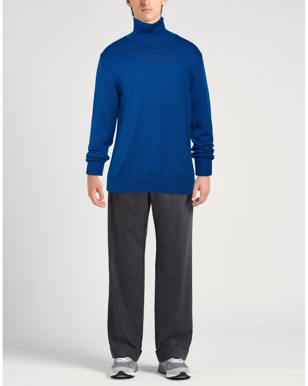 Altea Blue Turtleneck Virgin Wool for men