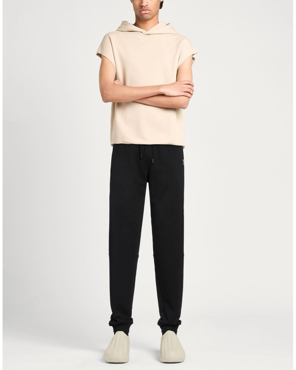 EA7 Black Pants Cotton for men