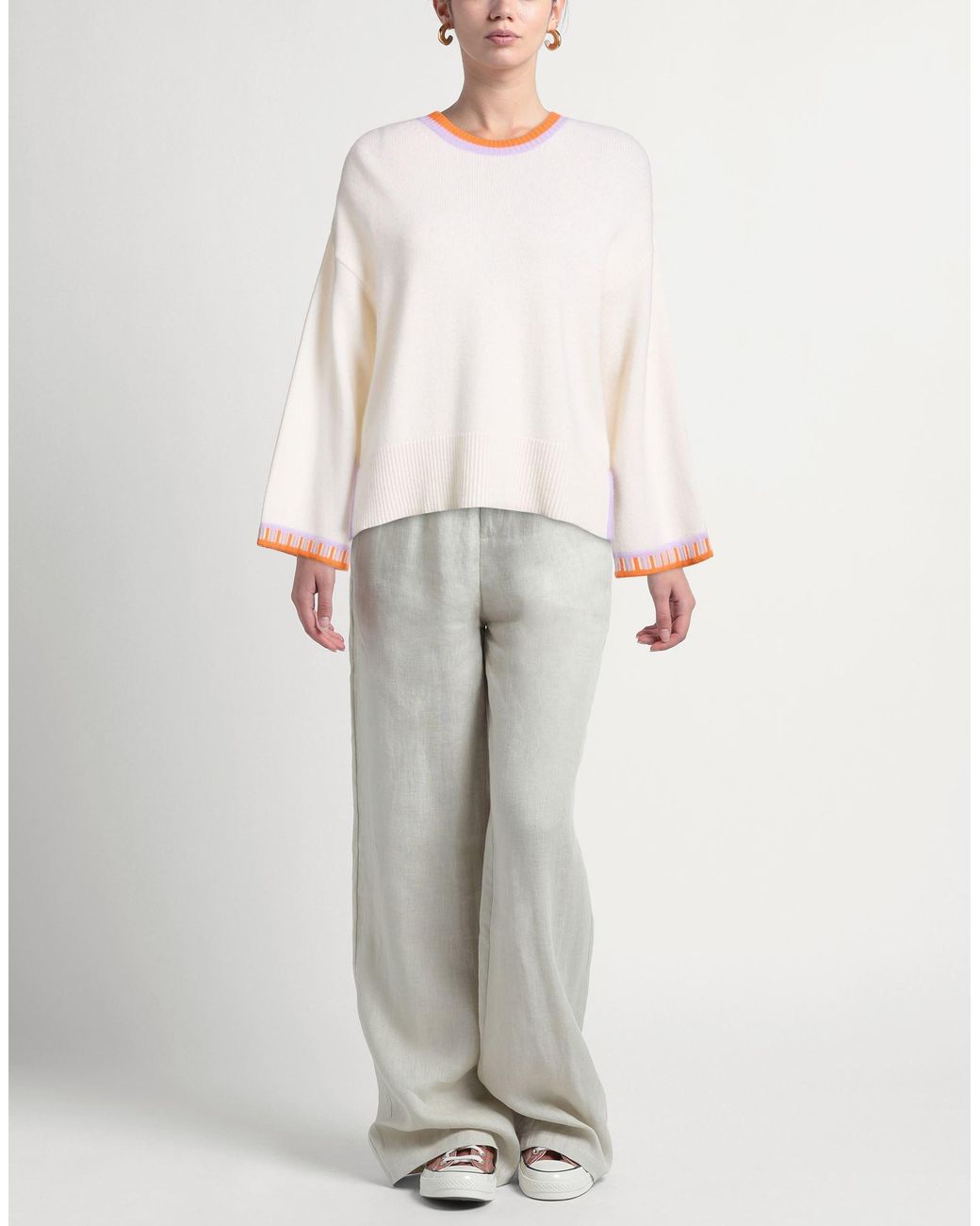 Purotatto White Sweater Cashmere