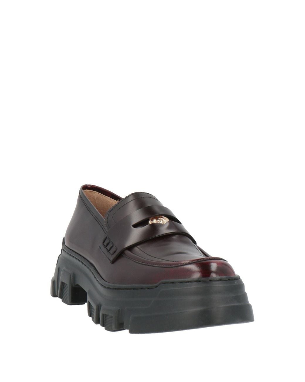 Pollini Gray Loafers Leather