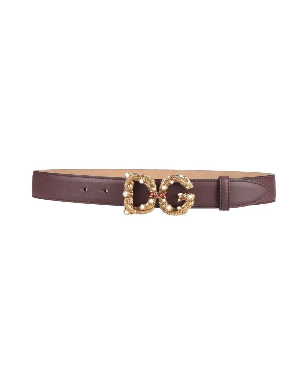 Dolce & Gabbana Red Belt Calfskin