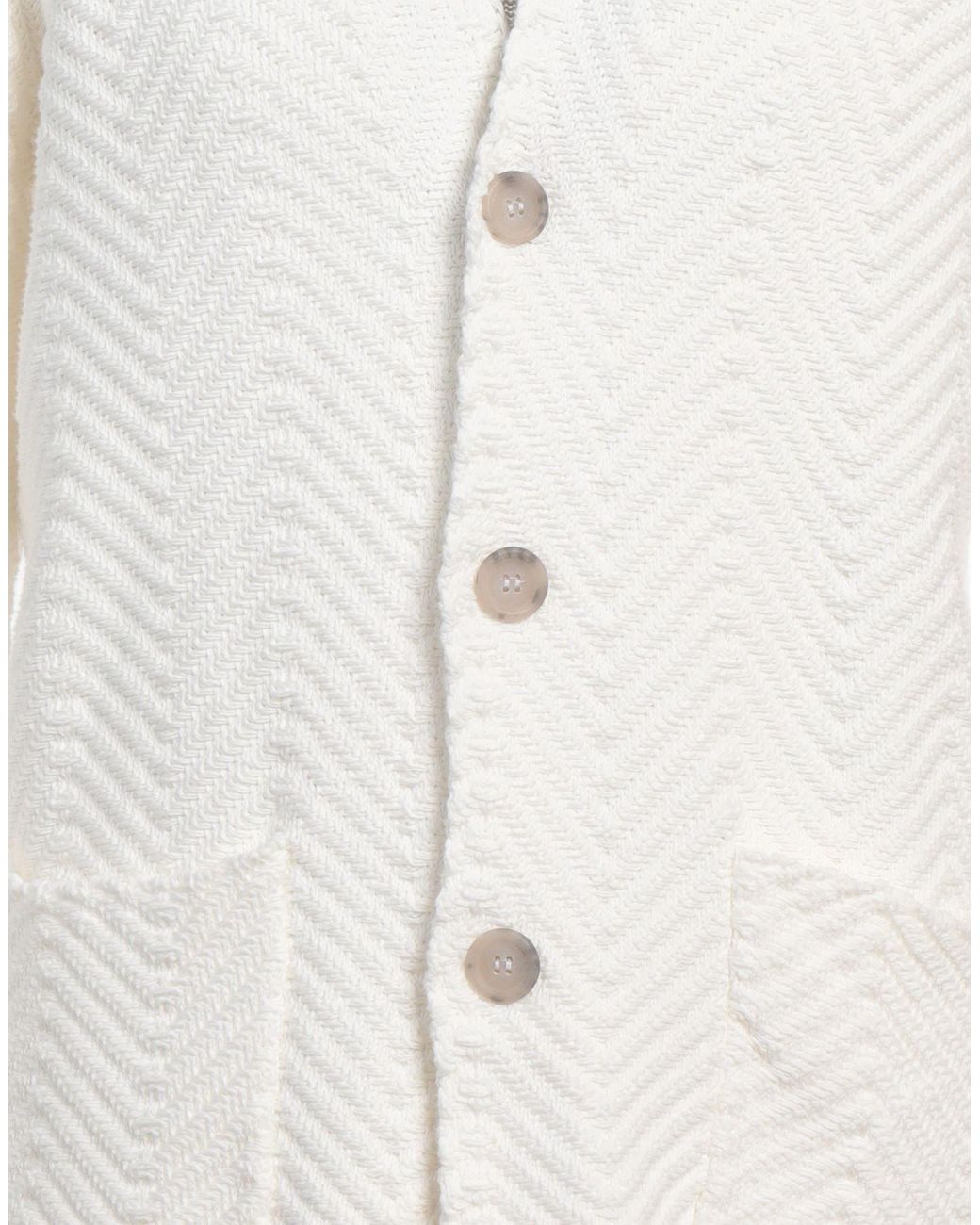 Alpha Studio White Cardigan Cotton for men