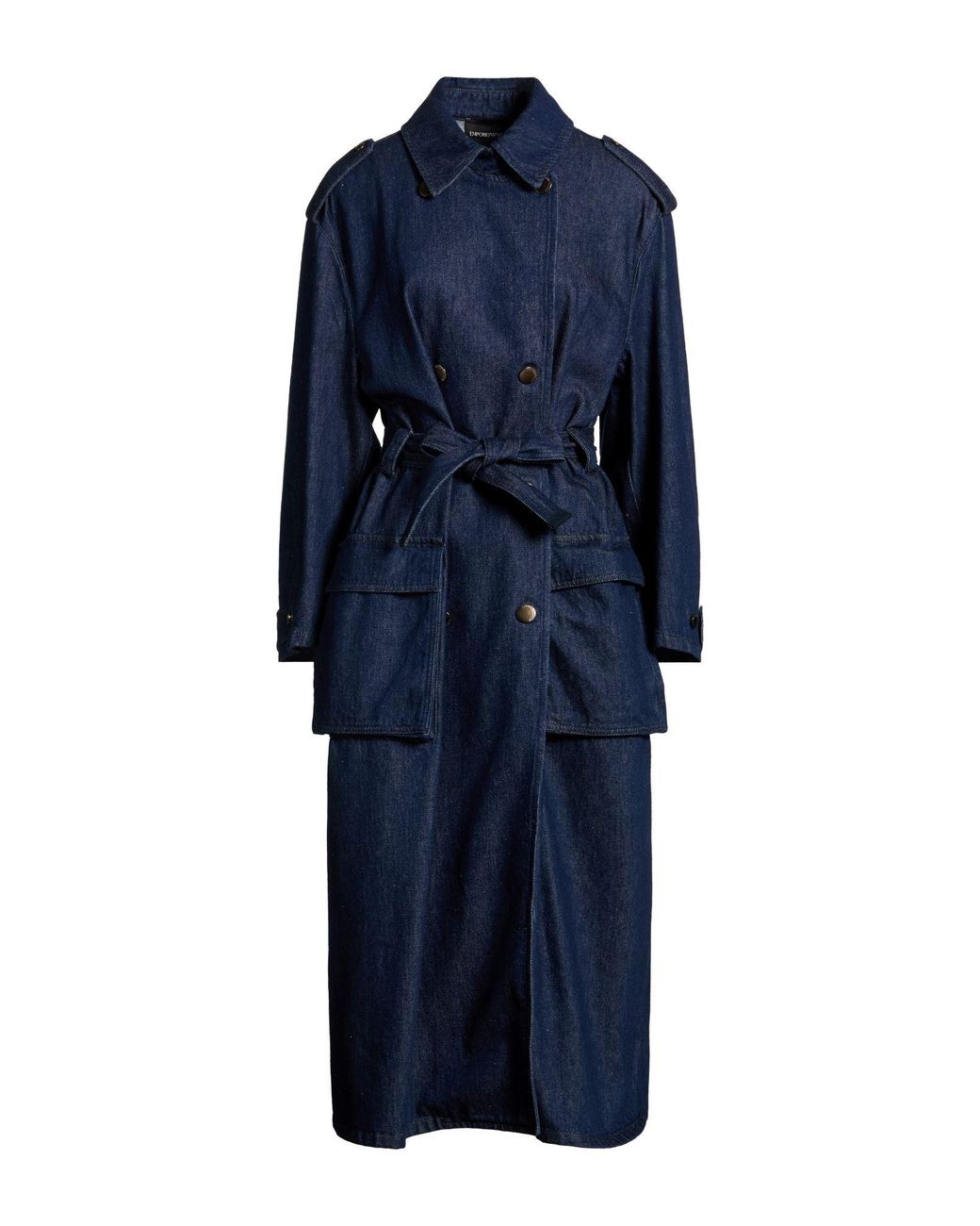 Emporio Armani Blue Denim Outerwear Cotton